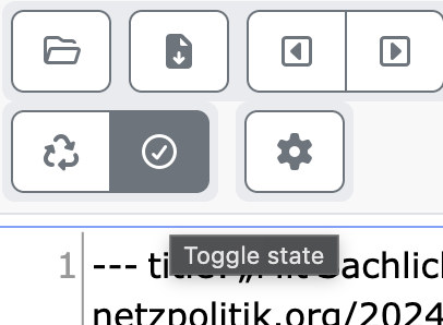 Screenshot des Toggle-State-Button in INCEpTION