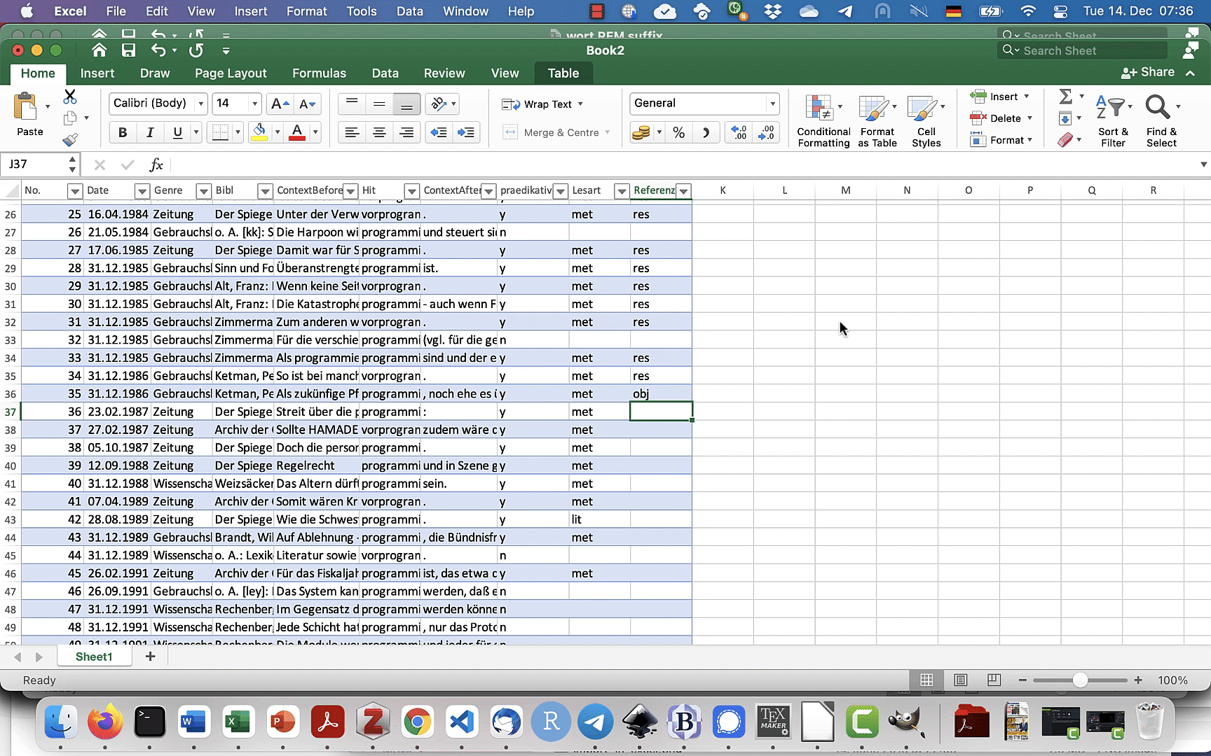 Screencast zur Zeilenübertragung in Excel