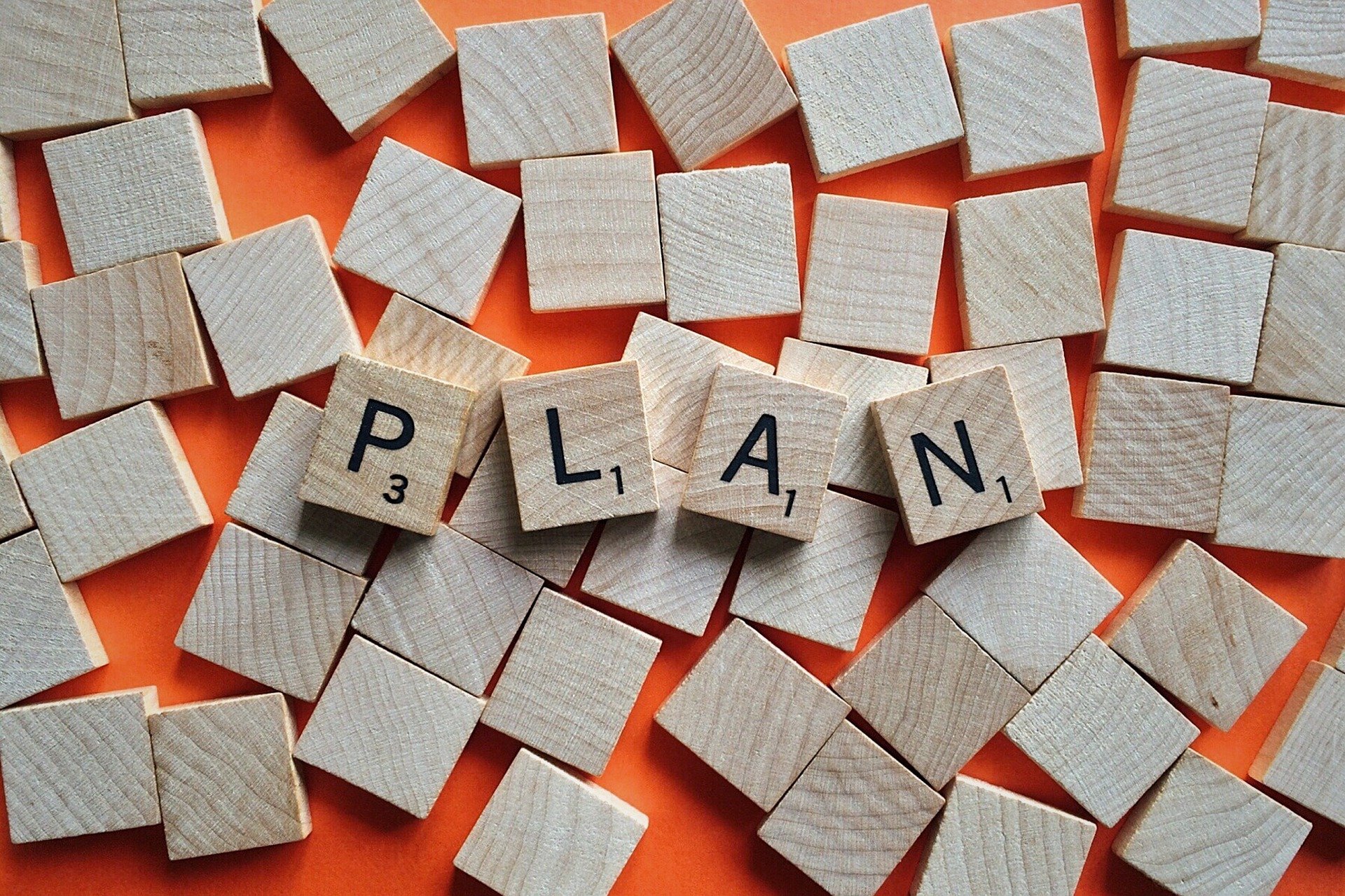 Scrabble-Steine: Plan